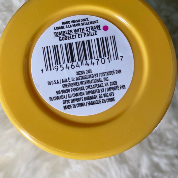 OVER SIZED PLASTIC CUP ICE CREAM CONE NOVELTY TUMBLER WITH STRAW - Picture 6 of 6